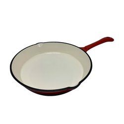 Sartén de hierro esmaltado rojo 25 cm