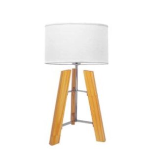 Lámpara de mesa trípode Nórdica blanca