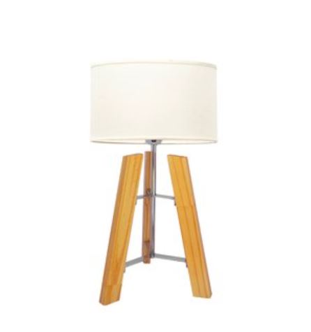 Lámpara de mesa trípode Nórdica natural